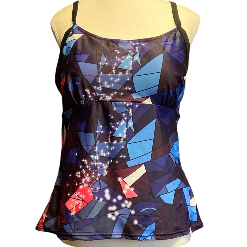 Blue Graphic top swimsuit size XL​